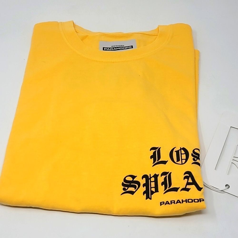 Mens Yellow Parahoops Graphic Tee